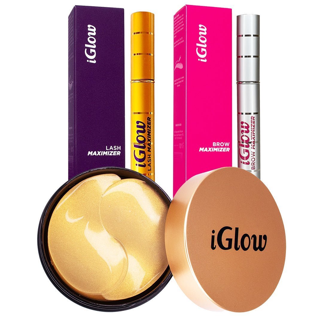 iGlow Lash & Brow Maximizer + Under-eye Patches - iGlow Cosmetics